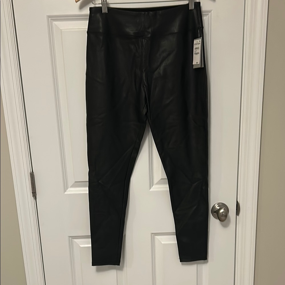 Nordstrom Sleek Black Faux Leather Leggings